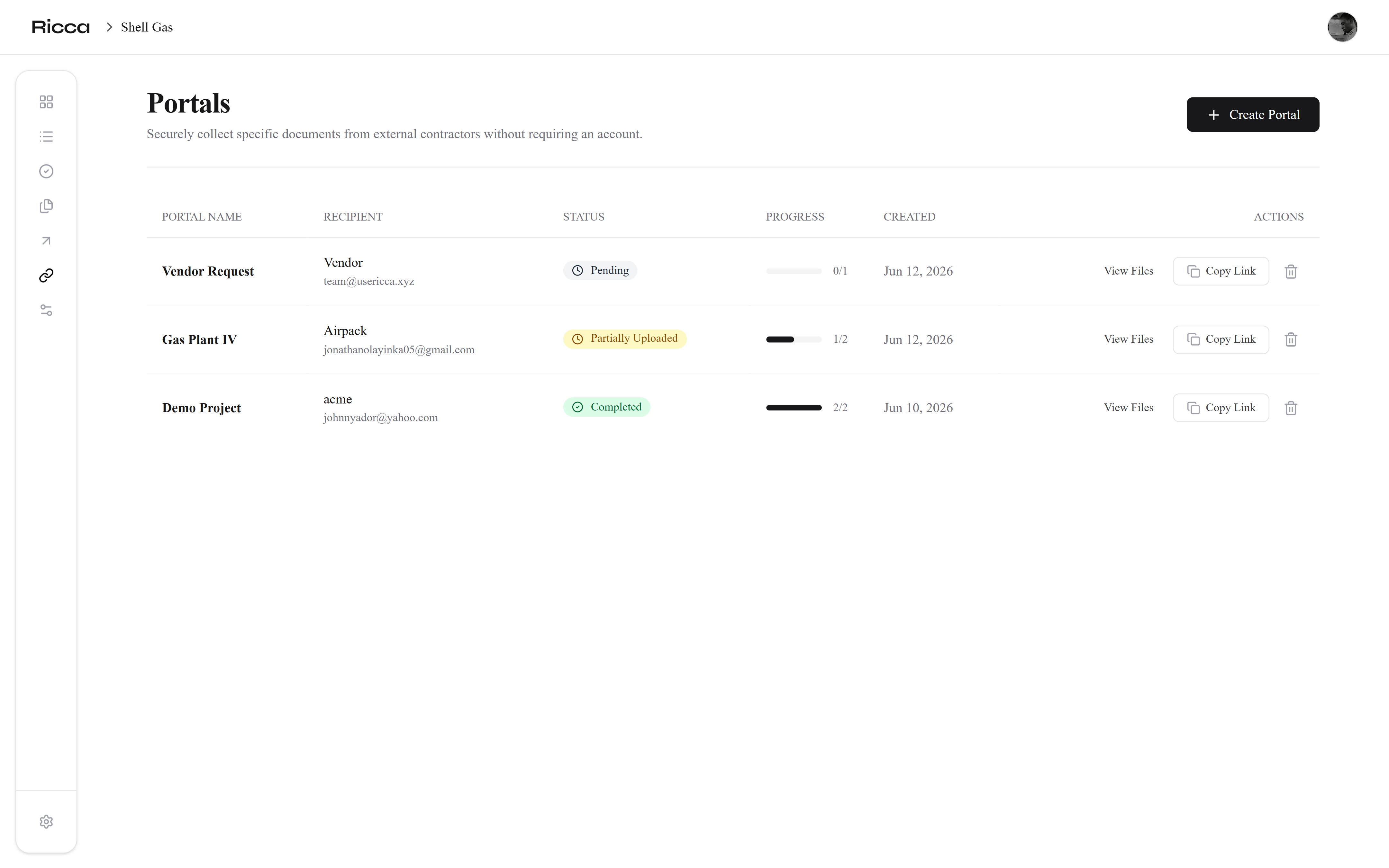 Portals Interface